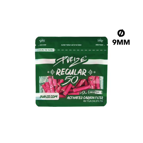 PURIZE Filter - Pink Regular Size | 50er Beutel 9mm x 35,7 mm