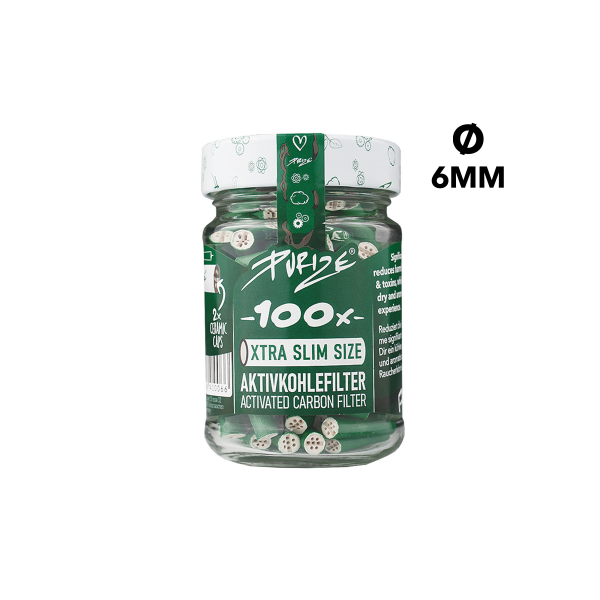 PURIZE Filter - Green | 100er Glas 6 mm x 27 mm