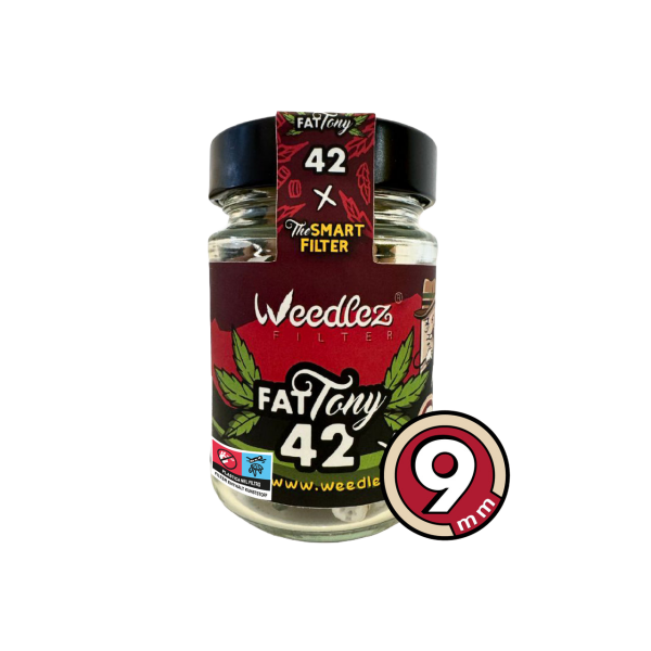 Weedlez Filter - Fat Tony | 42er Glas 9mm